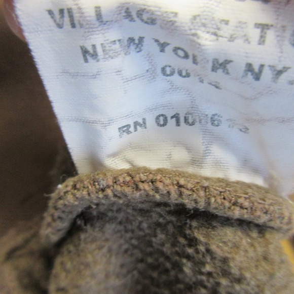 Vtg Y2K Lugz Denim Hoodie Men XL Brown Yellow Striped Logo Skater 1070 - Picture 5 of 16